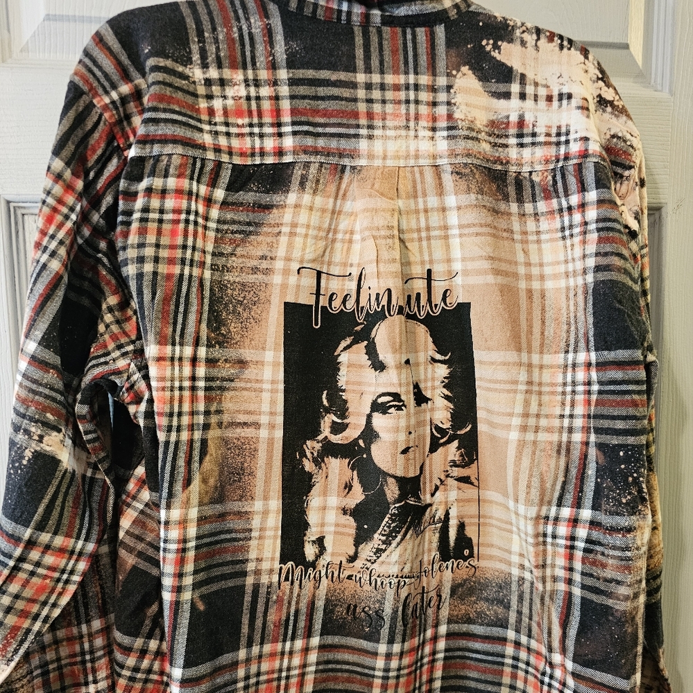 SASSY Bleached, Distressed Flannel